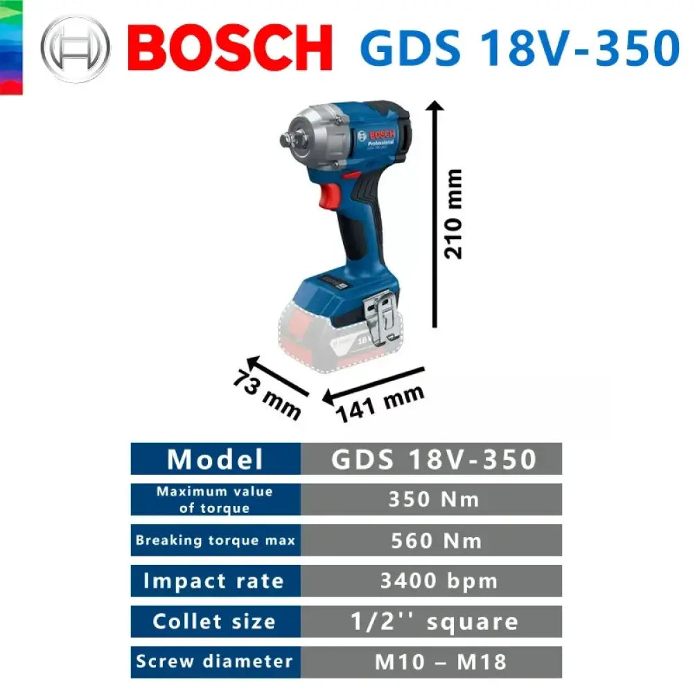 Boulonneuse sans fil 18 V 350 Nm – carré 1/2″ - boulonneuse sans fil 18V 350 Nm