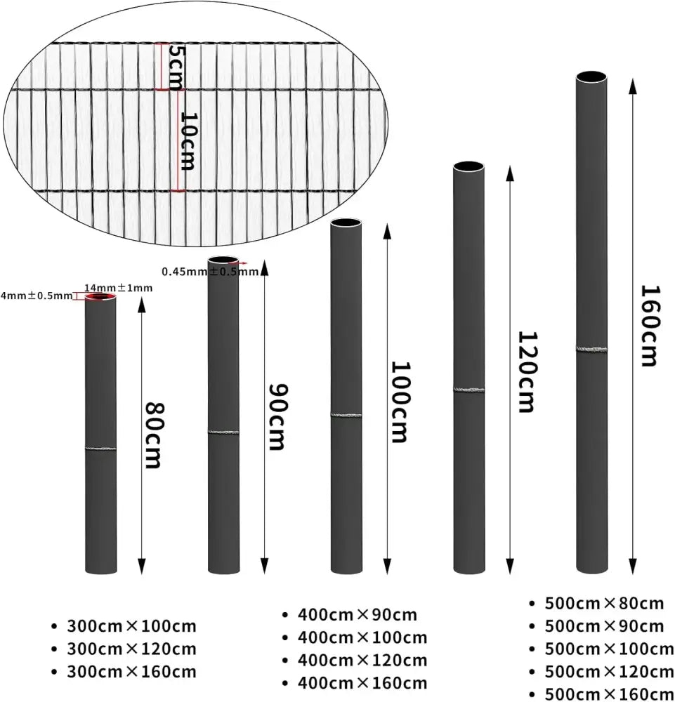 Brise-vue PVC mat pour balcon – 3 à 5 m – détail 2