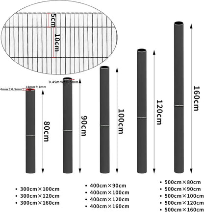 Brise-vue PVC mat pour balcon – 3 à 5 m – détail 2