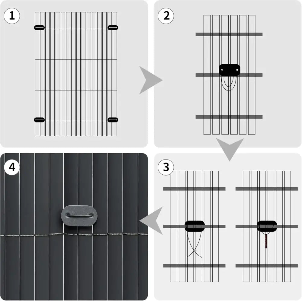 Brise-vue PVC mat pour balcon – 3 à 5 m – détail 6