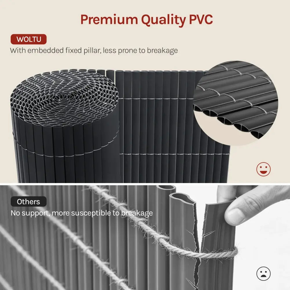 Brise-vue PVC mat pour balcon – 3 à 5 m – détail 10
