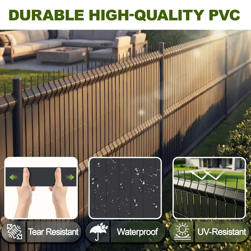 Brise-vue PVC pour clôture rigide — rouleau 35, 65 ou 70 m