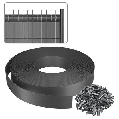 Brise-vue PVC pour clôture rigide — rouleau 35, 65 ou 70 m Gris Pologne