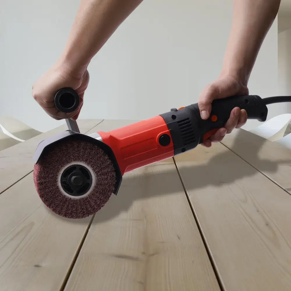 Brosse De Polissage Bois 1400 W Antirouille Ergonomique À Deux Mains - Rouge / Allemagne