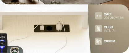 Bureau d’angle réversible avec tiroirs et prises USB – 168 ou 191 cm