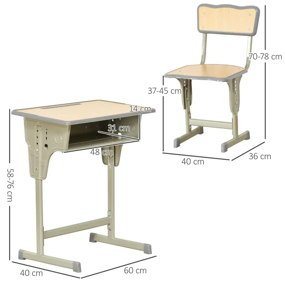 Bureau enfant avec chaise réglable – pupitre avec rangement - France - Bureau enfant avec chaise réglable