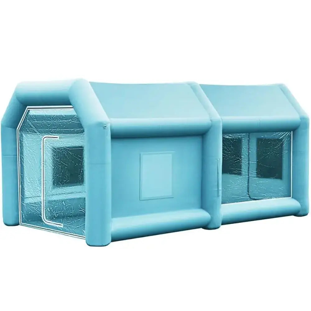 Cabine de peinture gonflable 4 × 2,5 × 2,2 m - France / Bleu - Cabines et équipements de peinture