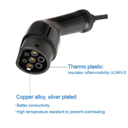 Câble de recharge voiture électrique Type 1/2 – 5 ou 10 m 16 A IP66 - Chargeur voiture électrique portable