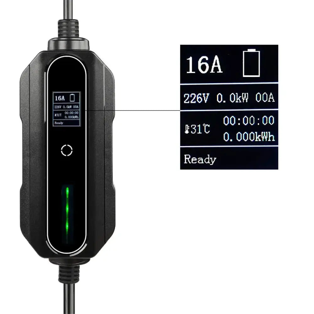 Câble de recharge voiture électrique Type 1/2 – 5 ou 10 m 16 A IP66 - Chargeur voiture électrique portable