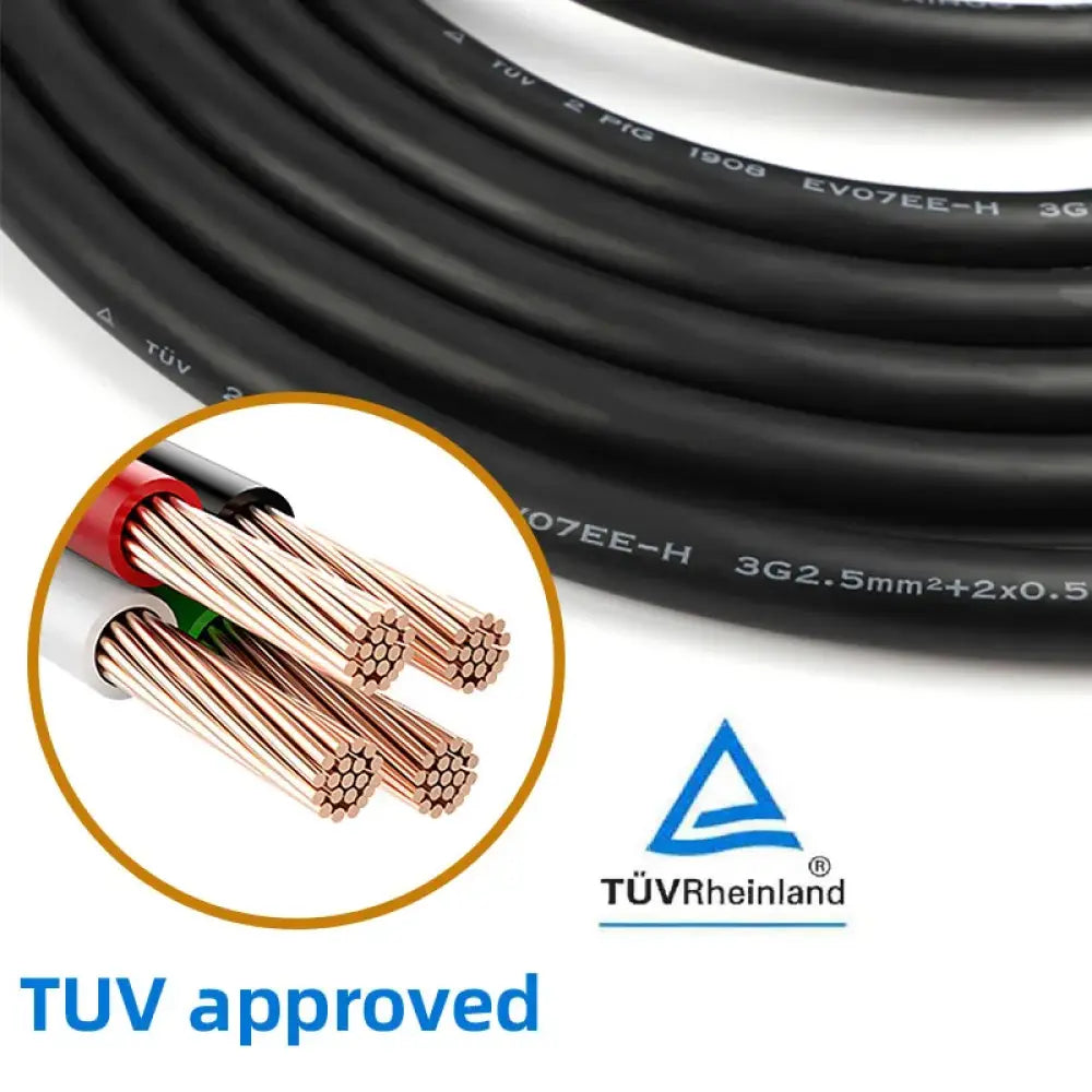 Câble de recharge voiture électrique Type 1/2 – 5 ou 10 m 16 A IP66 - Chargeur voiture électrique portable