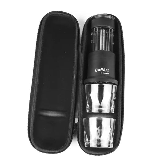 Cafetière expresso manuelle portable – capsules et café moulu - cafetière expresso manuelle portable