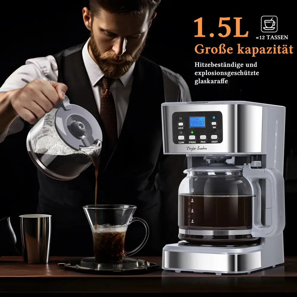 Cafetière filtre programmable 1,5 L – 12 tasses 950 W - France - cafetière filtre programmable 12 tasses