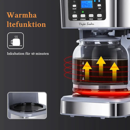 Cafetière filtre programmable 1,5 L – 12 tasses 950 W - France - cafetière filtre programmable 12 tasses