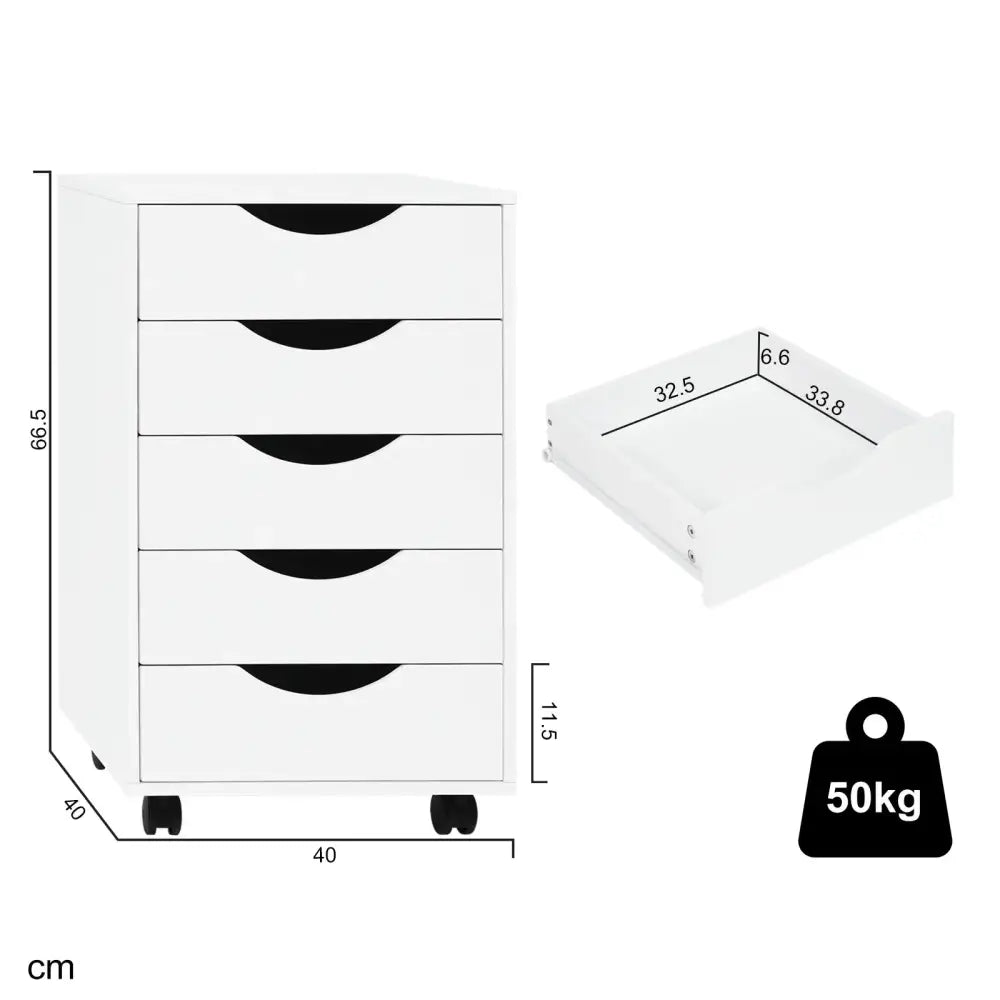 Caisson de bureau à roulettes blanc – 5 ou 7 tiroirs - caisson bureau roulettes blanc