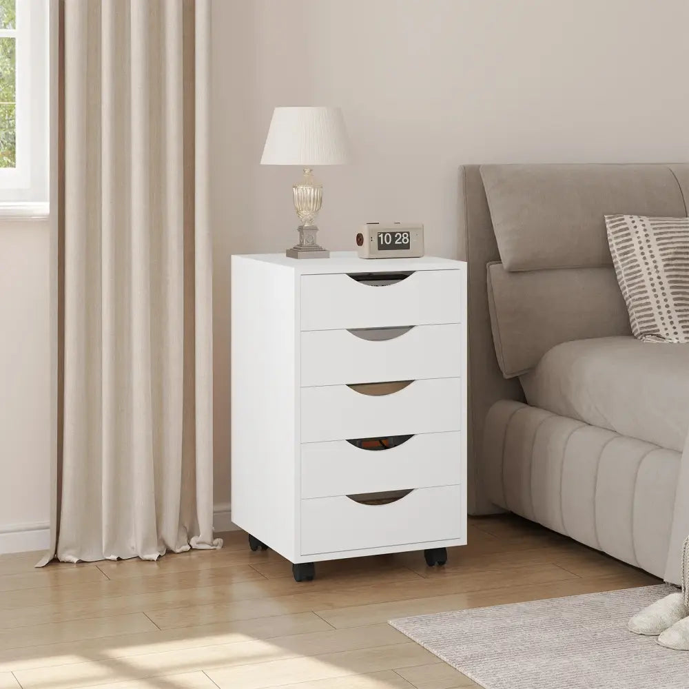 Caisson de bureau à roulettes blanc – 5 ou 7 tiroirs - caisson bureau roulettes blanc