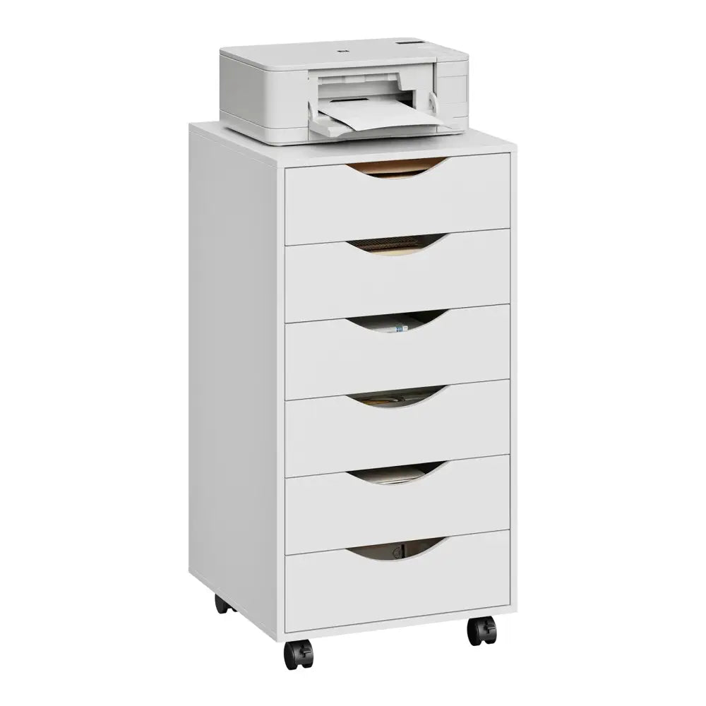 Caisson de bureau à roulettes blanc – 5 ou 7 tiroirs - caisson bureau roulettes blanc