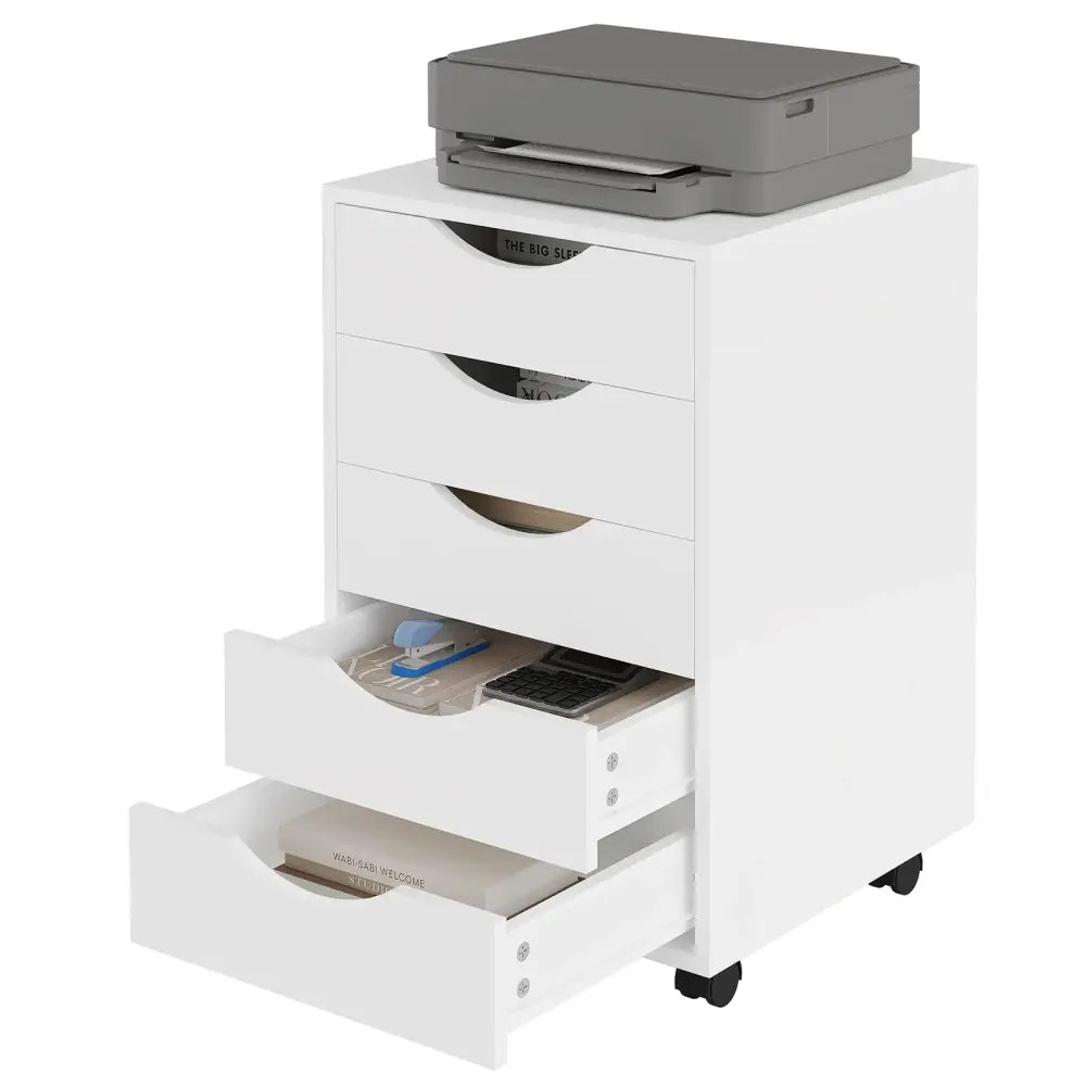 Caisson de bureau à roulettes blanc – 5 ou 7 tiroirs - caisson bureau roulettes blanc