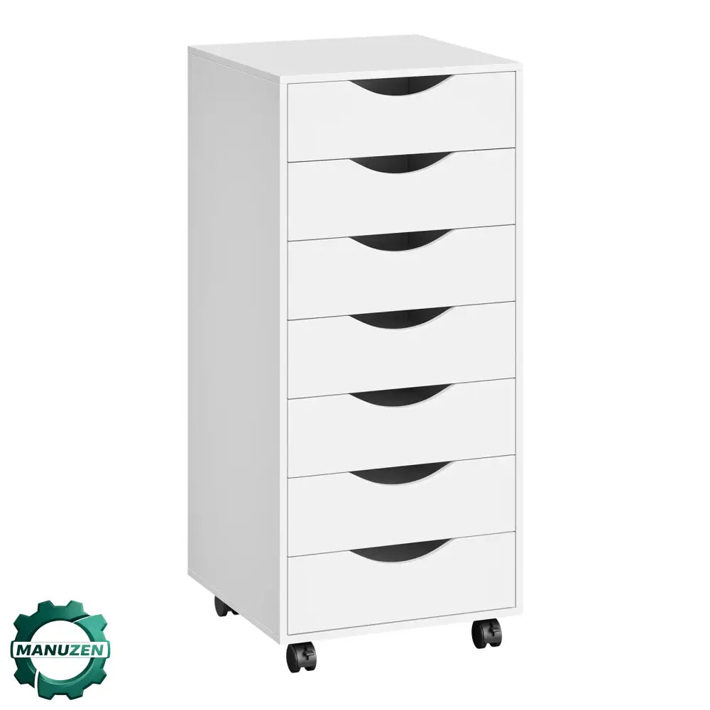 Caisson de bureau à roulettes blanc – 5 ou 7 tiroirs - 7 tiroirs / Depuis l’Allemagne - caisson bureau roulettes blanc
