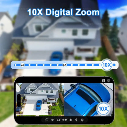 Caméra extérieure Wi-Fi PTZ double objectif – 8 ou 10 MP - caméra extérieure wifi double objectif