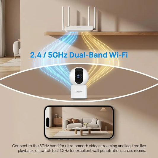 Caméra intérieure Wi-Fi 3 MP – rotation et suivi automatique - 1 caméra intérieure – 3 MP / France - caméra intérieure