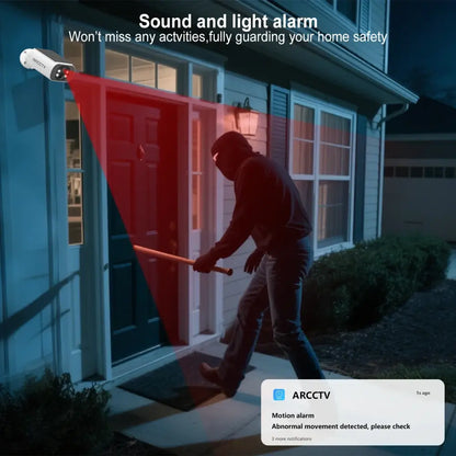 Caméra solaire 2K wifi extérieur IP66 vision nocturne bidirectionnelle
