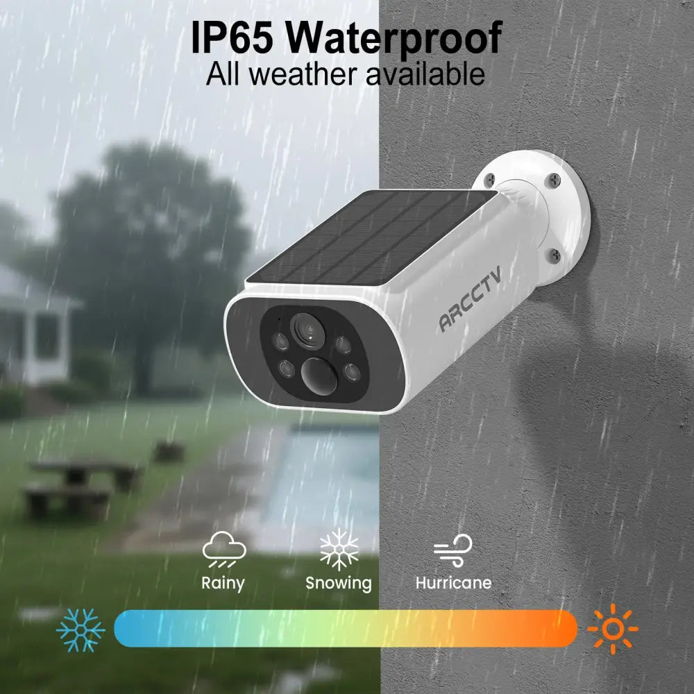 Caméra solaire 2K wifi extérieur IP66 vision nocturne bidirectionnelle