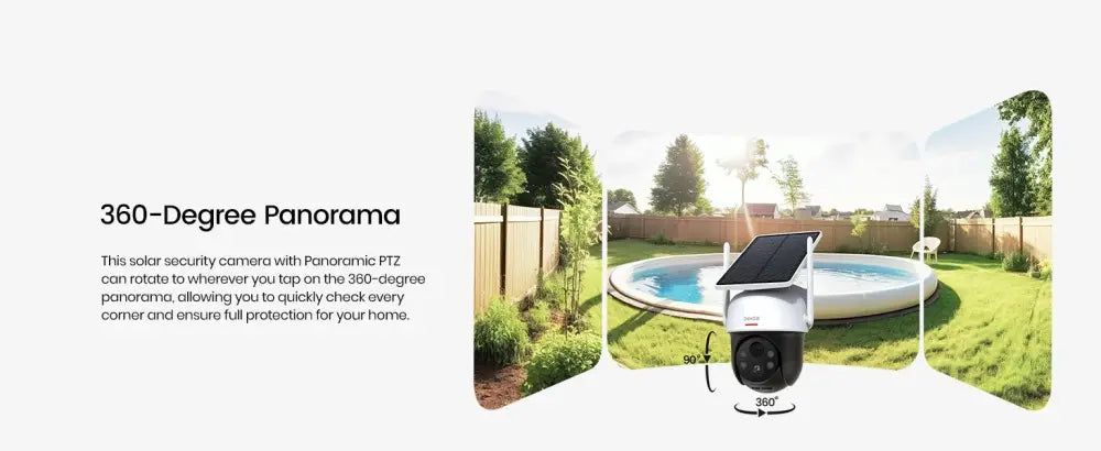 Caméra solaire Wi-Fi extérieure 3 MP – IP66 - Caméra solaire 3 MP / Italie / Prise européenne - caméra solaire WiFi