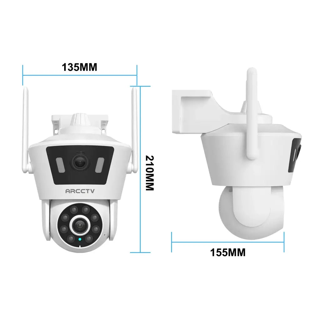 Caméra surveillance Wi-Fi 4 MP double objectif – IP66 - France - caméra surveillance WiFi double objectif