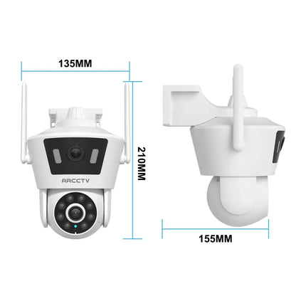 Caméra surveillance Wi-Fi 4 MP double objectif – IP66 - France - caméra surveillance WiFi double objectif