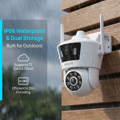 Caméra surveillance Wi-Fi 4 MP double objectif – IP66 - France - caméra surveillance WiFi double objectif