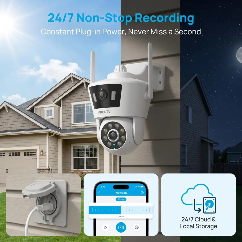 Caméra surveillance Wi-Fi 4 MP double objectif – IP66 - France - caméra surveillance WiFi double objectif
