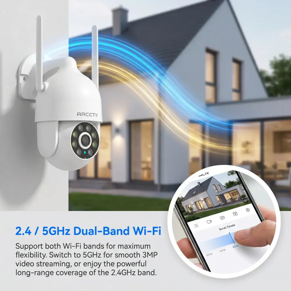 Caméra Wi-Fi extérieure 3 MP – suivi et vision nocturne - France - caméra WiFi extérieure 3 MP