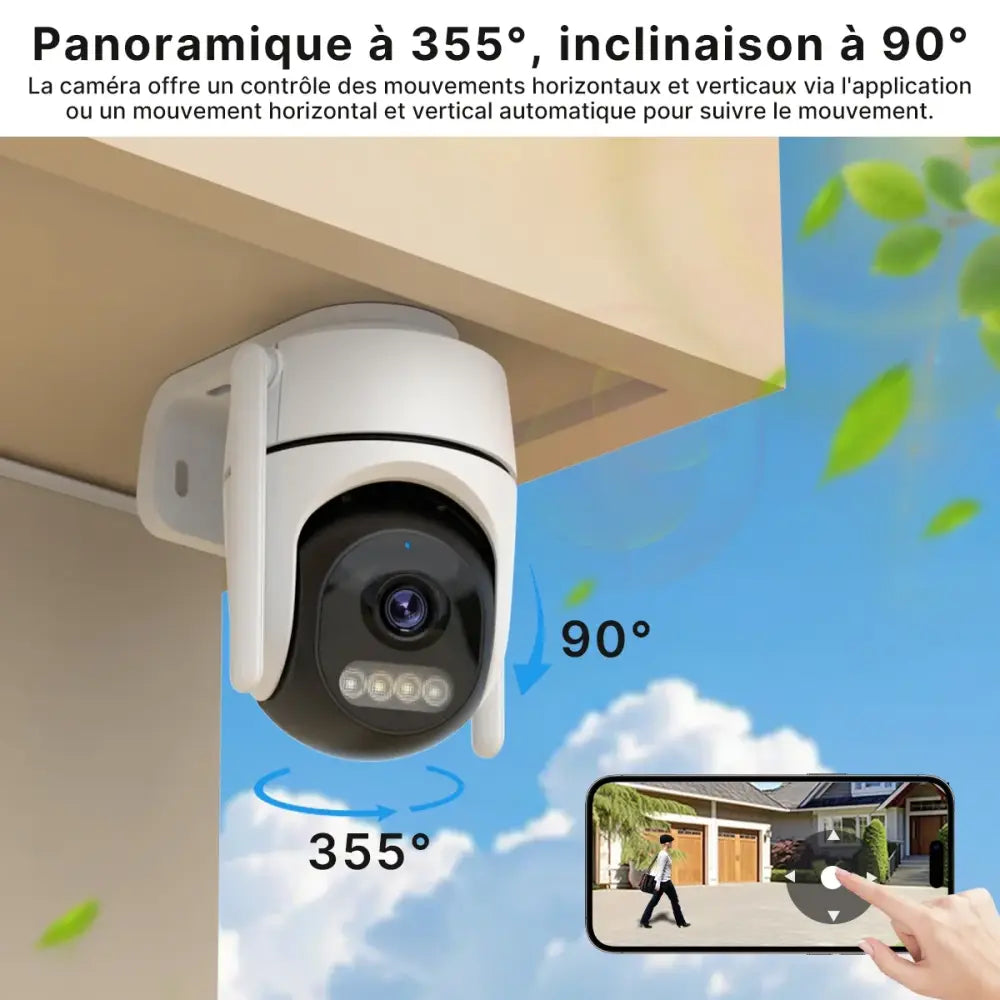 Caméras surveillance Wi-Fi extérieures 2 MP – lot de 2 - caméra surveillance WiFi extérieure lot 2