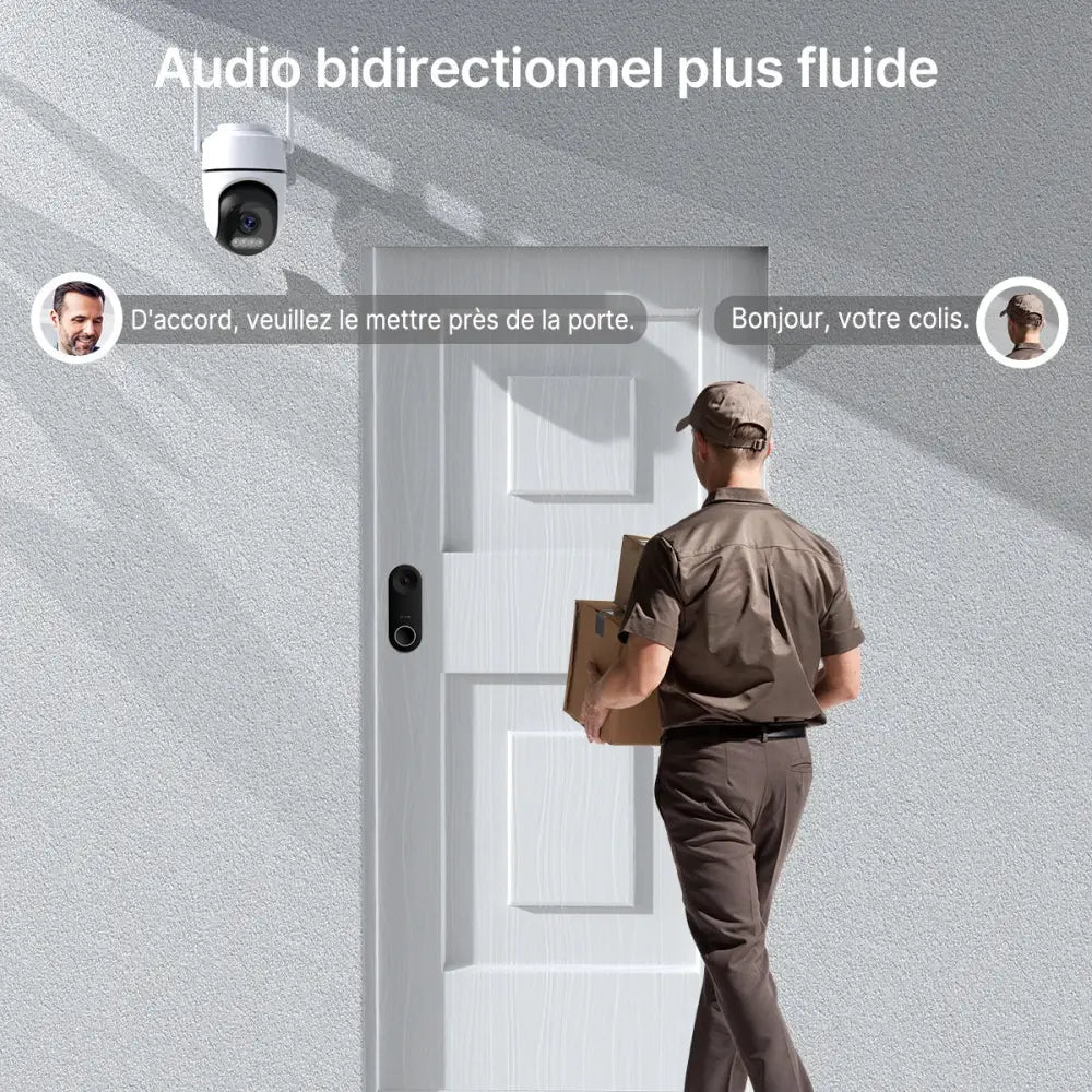 Caméras surveillance Wi-Fi extérieures 2 MP – lot de 2 - caméra surveillance WiFi extérieure lot 2