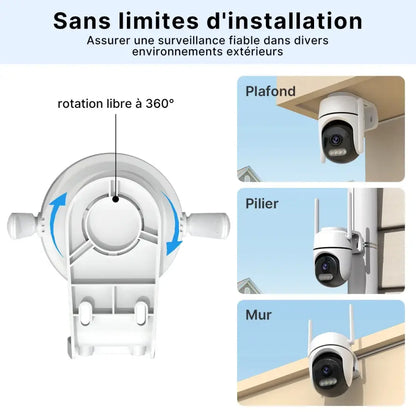 Caméras surveillance Wi-Fi extérieures 2 MP – lot de 2 - caméra surveillance WiFi extérieure lot 2