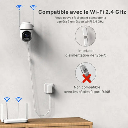 Caméras surveillance Wi-Fi extérieures 2 MP – lot de 2 - caméra surveillance WiFi extérieure lot 2