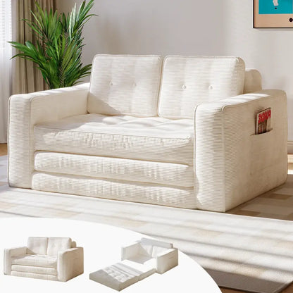Canapé lit convertible avec oreillers et matelas pour salon