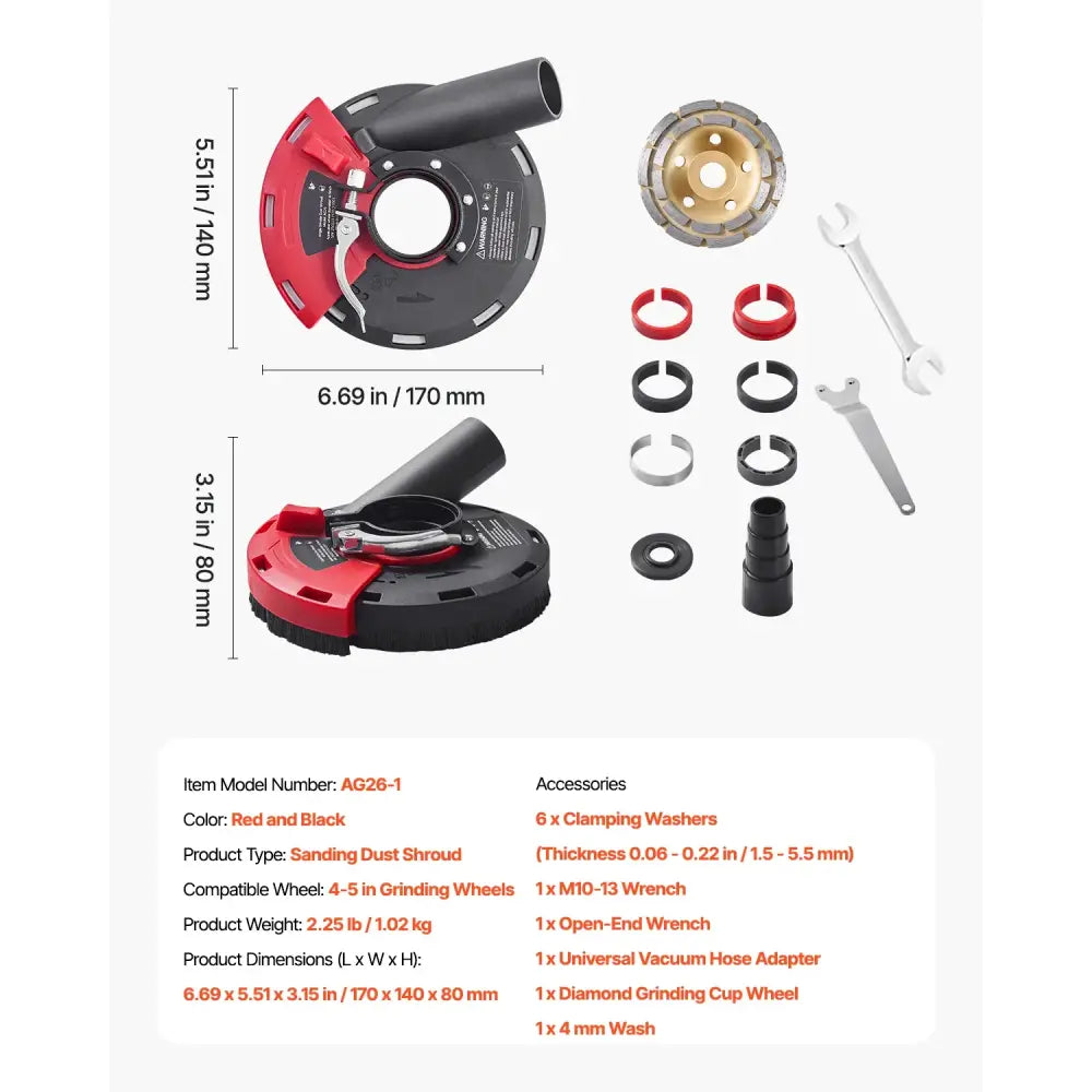 Carter d’aspiration pour meuleuse 125 mm avec disque diamant - Carter 100–125 mm + disque 125 mm / Allemagne - Carter