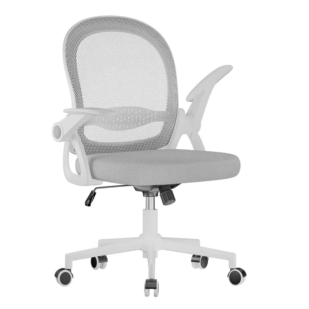 Chaise de bureau compacte noire – dossier maille et roulettes - Noir / France - Chaise de bureau compacte dossier maille