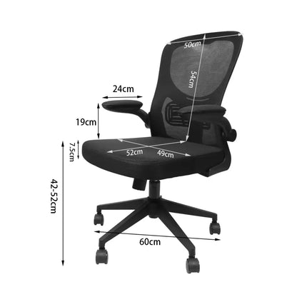 Chaise de bureau en maille – accoudoirs rabattables - France - Chaise de bureau accoudoirs rabattables