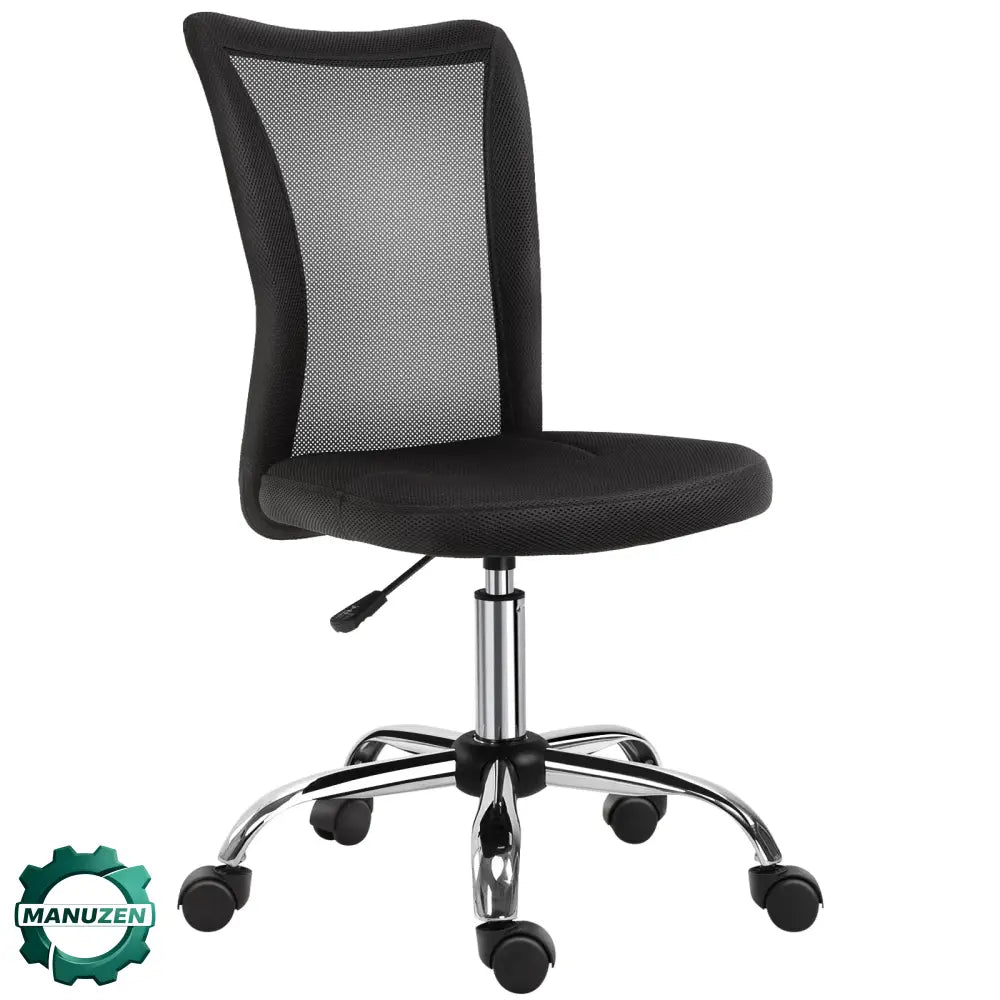 Chaise de bureau sans accoudoirs – hauteur réglable noire - Noir / France - Chaise de bureau sans accoudoirs