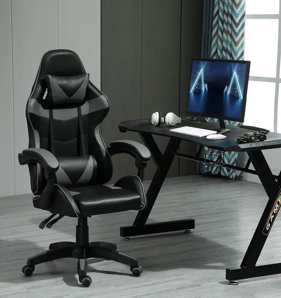 Chaise gaming pivotante MCC en simili cuir inclinable
