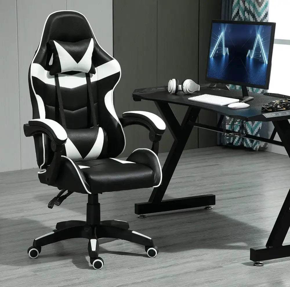 Chaise gaming pivotante MCC en simili cuir inclinable
