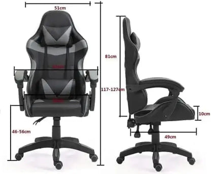 Chaise gaming pivotante MCC en simili cuir inclinable