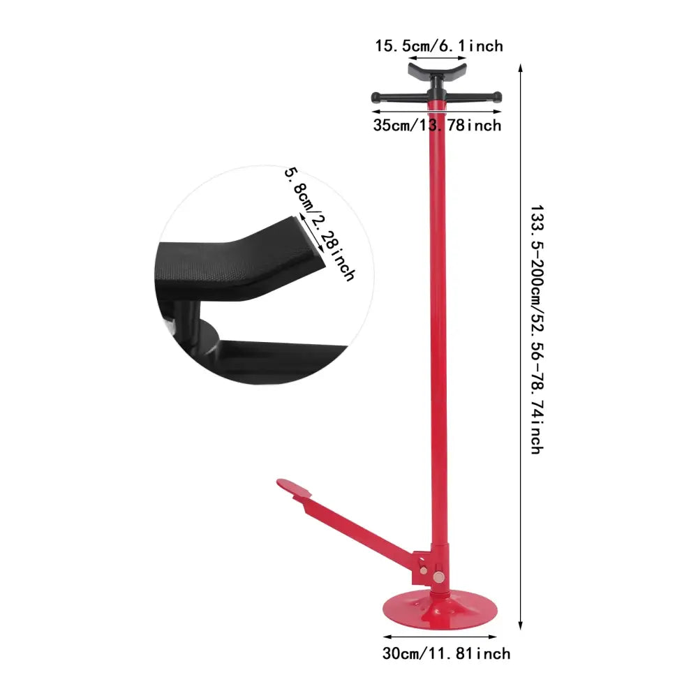 Chandelle haute sous pont – hauteur réglable 133,5–200 cm - Rouge / France - Chandelle haute sous pont réglable