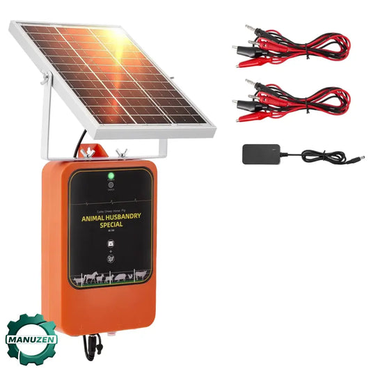 Chargeur de clôture électrique solaire 10KM réglable 1.2J ip65 dc 12 V