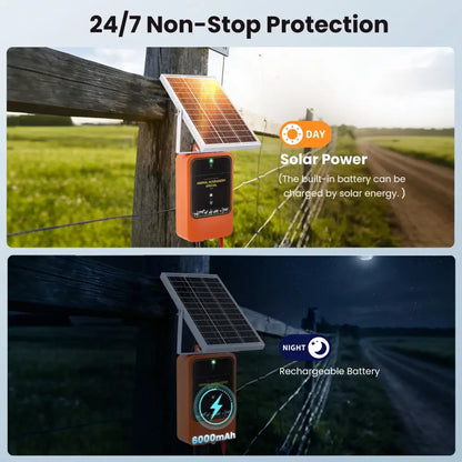 Chargeur De Clôture Électrique Solaire 10km Réglable 1.2J Ip65 Dc 12V