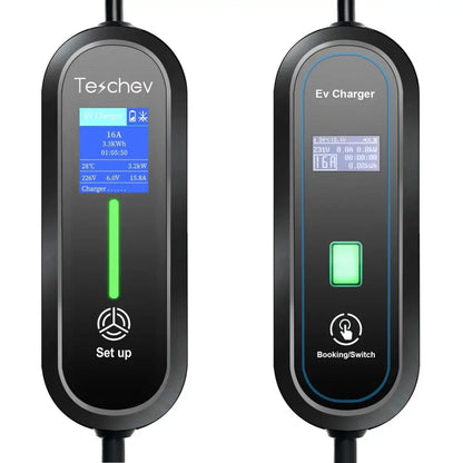 Chargeur EVSE portable 3,5 kW 16 A – Type 1 ou Type 2 IP65 - Chargeur voiture électrique portable