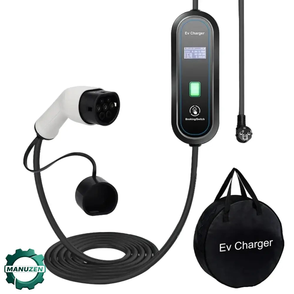 Chargeur EVSE portable 3,5 kW 16 A – Type 1 ou Type 2 IP65 - Chargeur voiture électrique portable