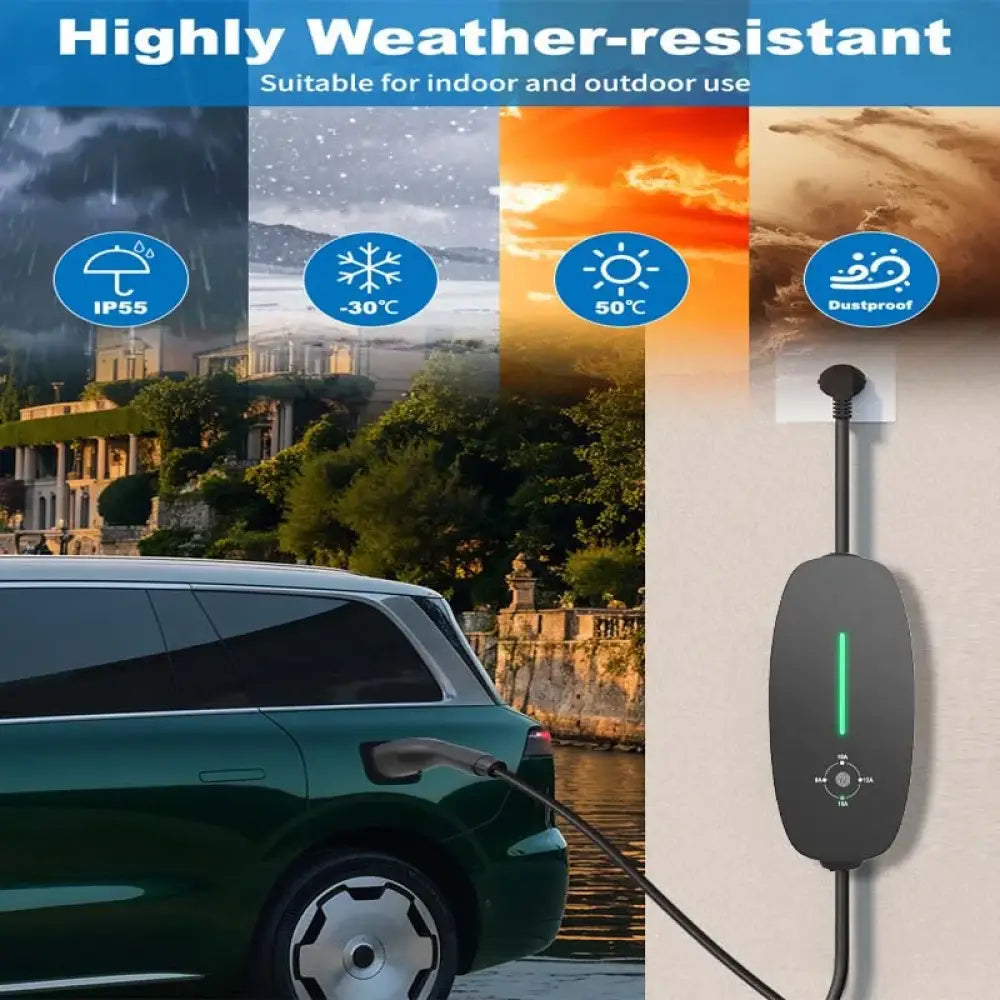 Chargeur EVSE portable Type 1 ou Type 2 – 3,5 kW 16 A IP65 - Chargeur voiture électrique portable